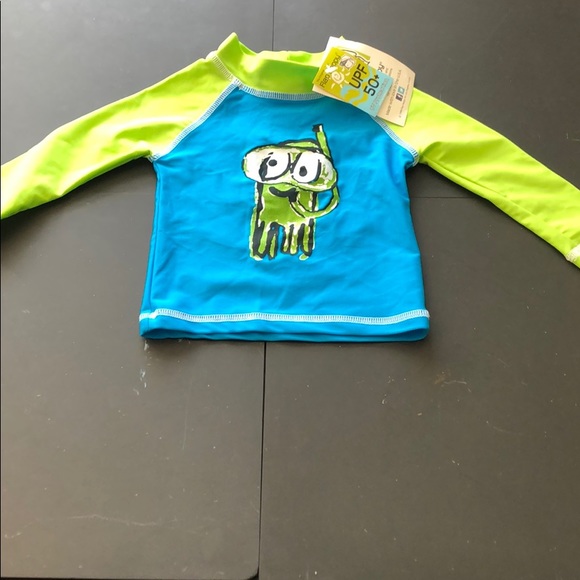 Flap Happy Boys' Baby UPF50+Graphic Rash Guard NWT - Picture 2 of 8
